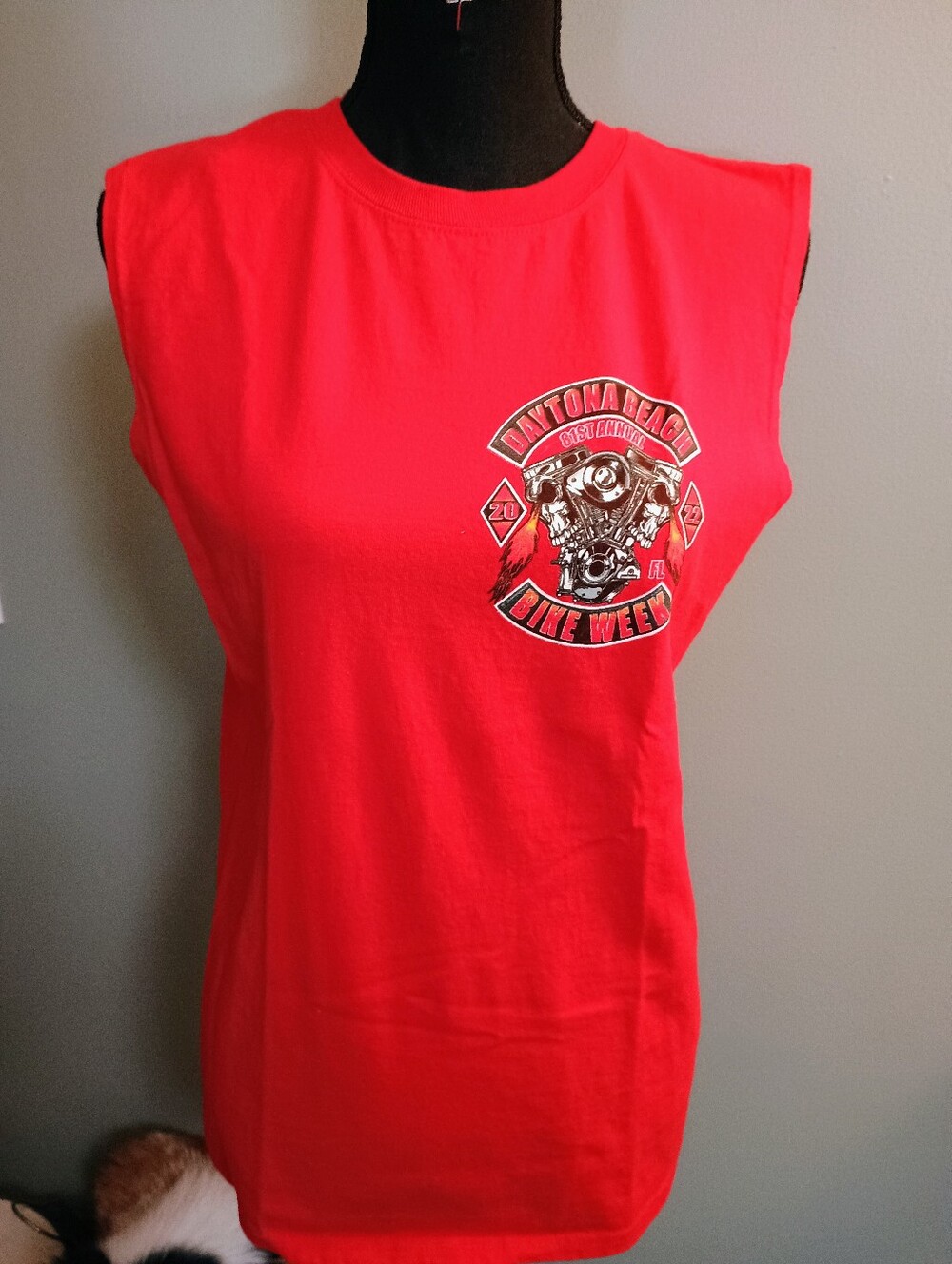 Daytona Beach Red Tank Top Vintage